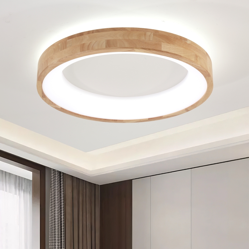 Brilagi - LED stropna svetilka FALCON WOOD LED/40W/230V 3000/4000/6000K premer 60 cm lesena