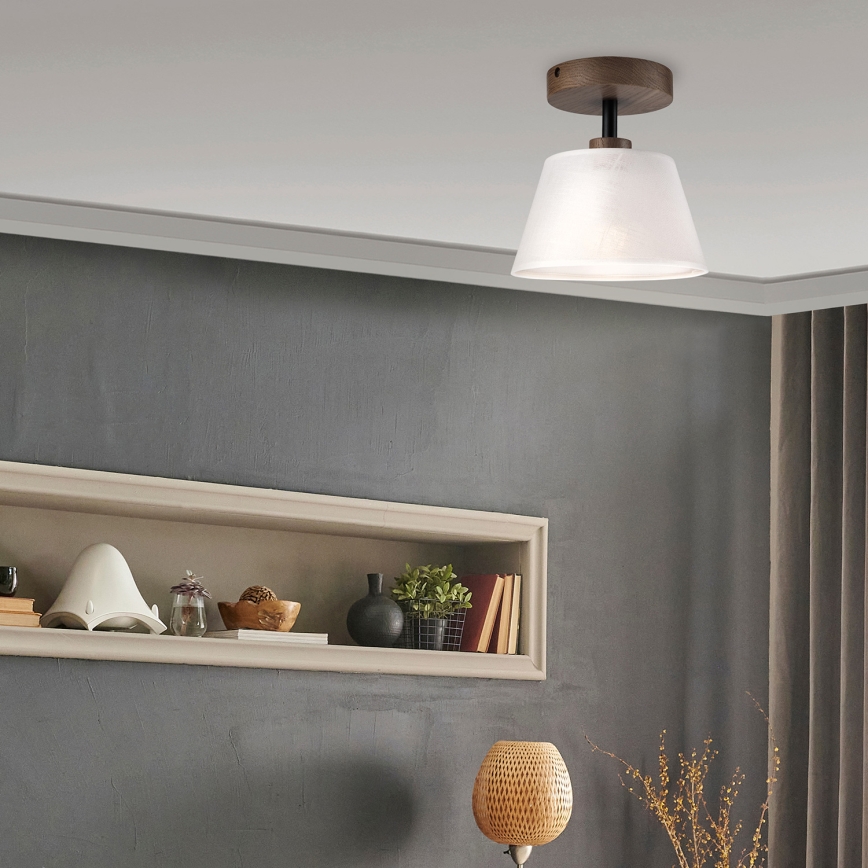 Brilagi - LED  Lestenec ANTHONY 1xE14/60W/230V hrast oreh/bela