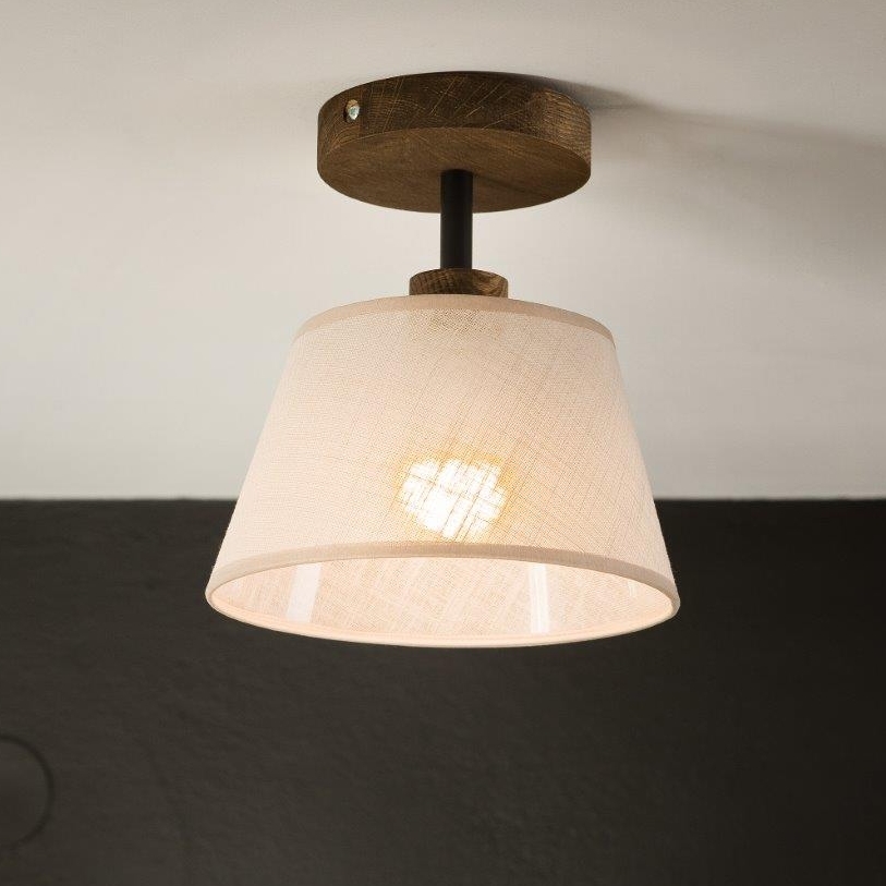 Brilagi - LED  Lestenec ANTHONY 1xE14/60W/230V hrast oreh/bež