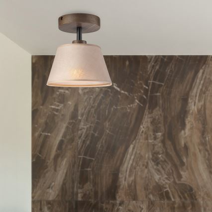 Brilagi - LED  Lestenec ANTHONY 1xE14/60W/230V hrast oreh/bež