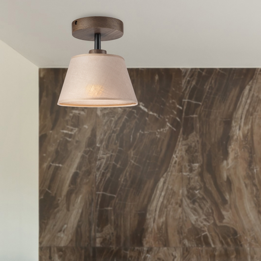 Brilagi - LED  Lestenec ANTHONY 1xE14/60W/230V hrast oreh/bež