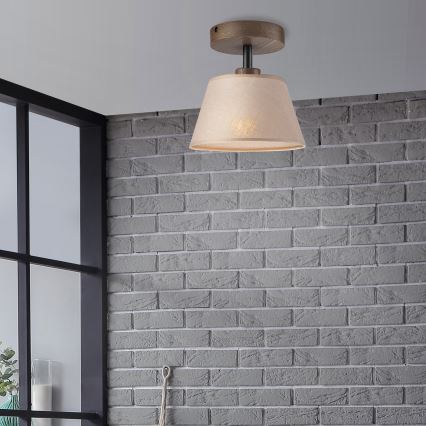 Brilagi - LED  Lestenec ANTHONY 1xE14/60W/230V hrast oreh/bež