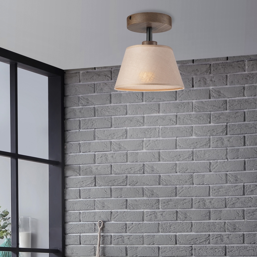 Brilagi - LED  Lestenec ANTHONY 1xE14/60W/230V hrast oreh/bež