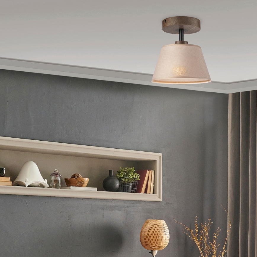 Brilagi - LED  Lestenec ANTHONY 1xE14/60W/230V hrast oreh/bež