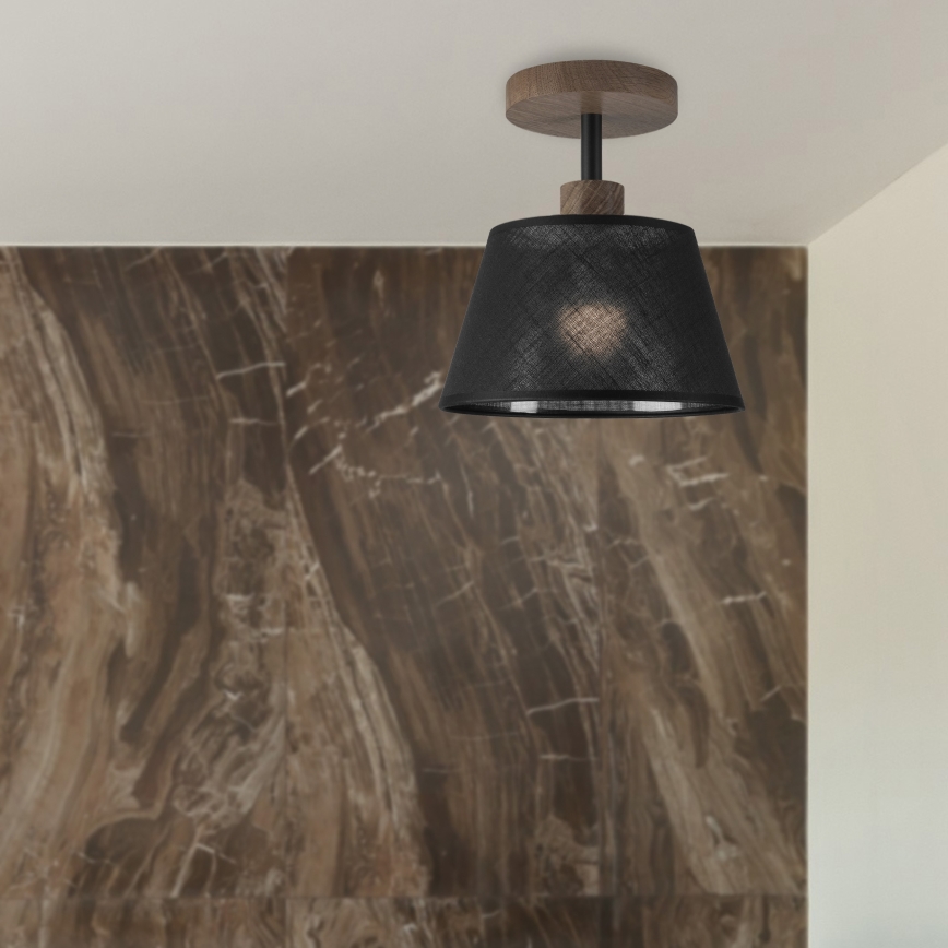 Brilagi - LED  Lestenec ANTHONY 1xE14/60W/230V hrast oreh/črna