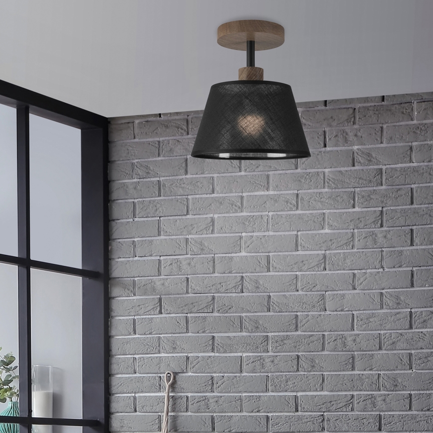 Brilagi - LED  Lestenec ANTHONY 1xE14/60W/230V hrast oreh/črna