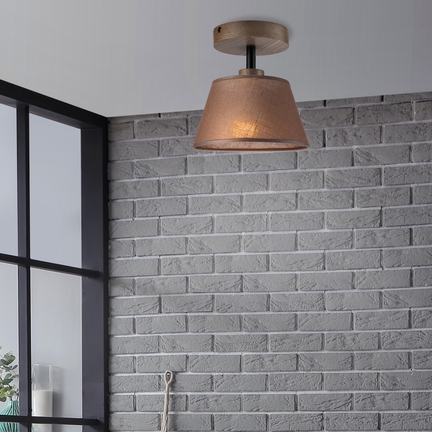 Brilagi - LED  Lestenec ANTHONY 1xE14/60W/230V hrast oreh/rjava