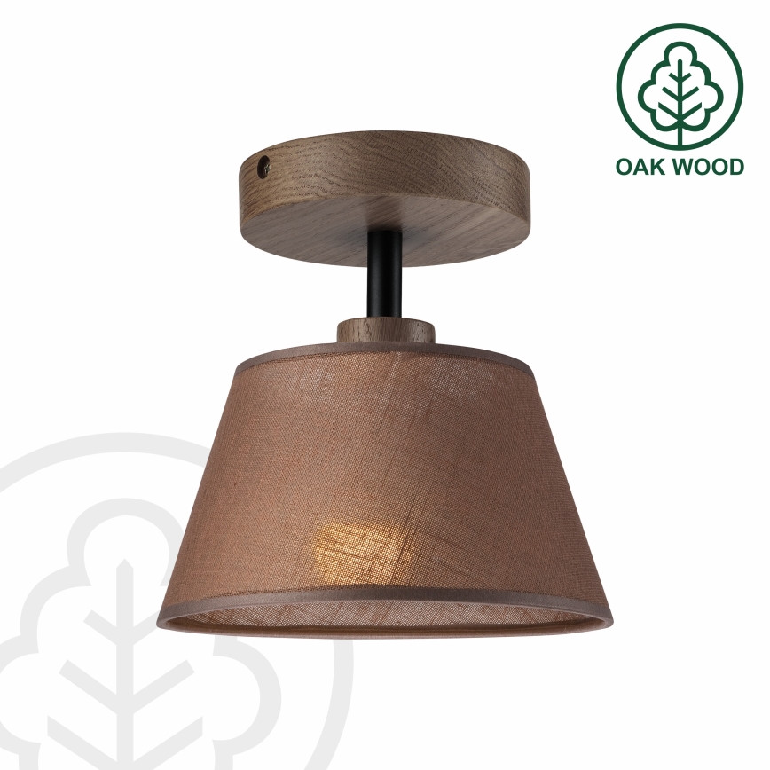 Brilagi - LED  Lestenec ANTHONY 1xE14/60W/230V hrast oreh/rjava
