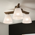 Brilagi - LED  Lestenec ANTHONY 3xE14/40W/230V hrast oreh/bela