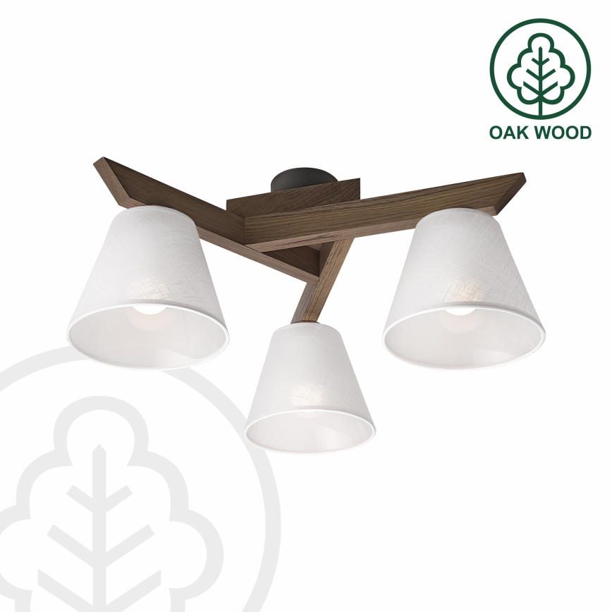 Brilagi - LED  Lestenec ANTHONY 3xE14/40W/230V hrast oreh/bela