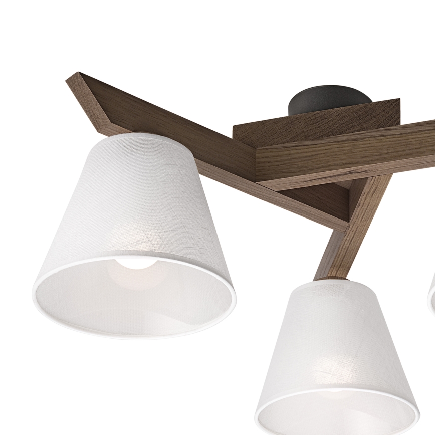 Brilagi - LED  Lestenec ANTHONY 3xE14/40W/230V hrast oreh/bela