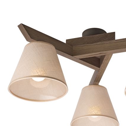 Brilagi - LED  Lestenec ANTHONY 3xE14/40W/230V hrast oreh/bež