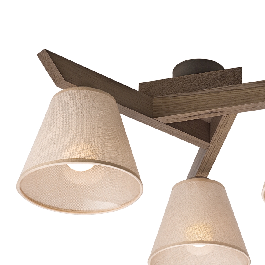 Brilagi - LED  Lestenec ANTHONY 3xE14/40W/230V hrast oreh/bež
