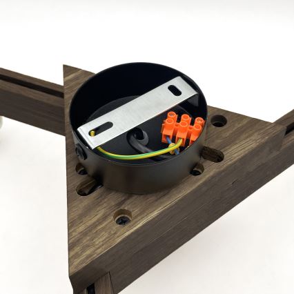 Brilagi - LED  Lestenec ANTHONY 3xE14/40W/230V hrast oreh/bež