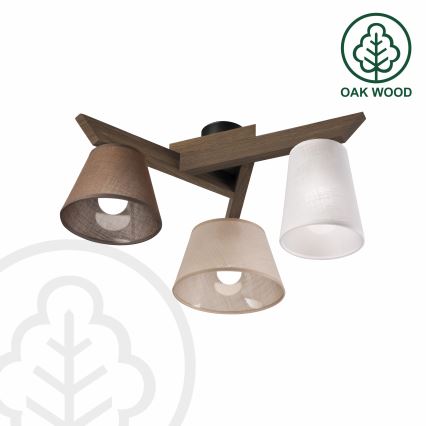 Brilagi - LED  Lestenec ANTHONY 3xE14/40W/230V hrast oreh