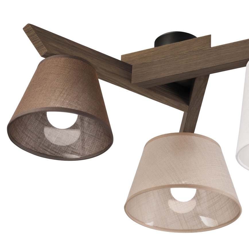 Brilagi - LED  Lestenec ANTHONY 3xE14/40W/230V hrast oreh