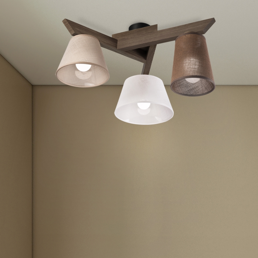 Brilagi - LED  Lestenec ANTHONY 3xE14/40W/230V hrast oreh