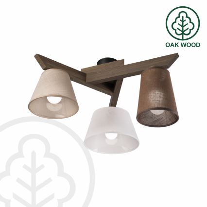 Brilagi - LED  Lestenec ANTHONY 3xE14/40W/230V hrast oreh