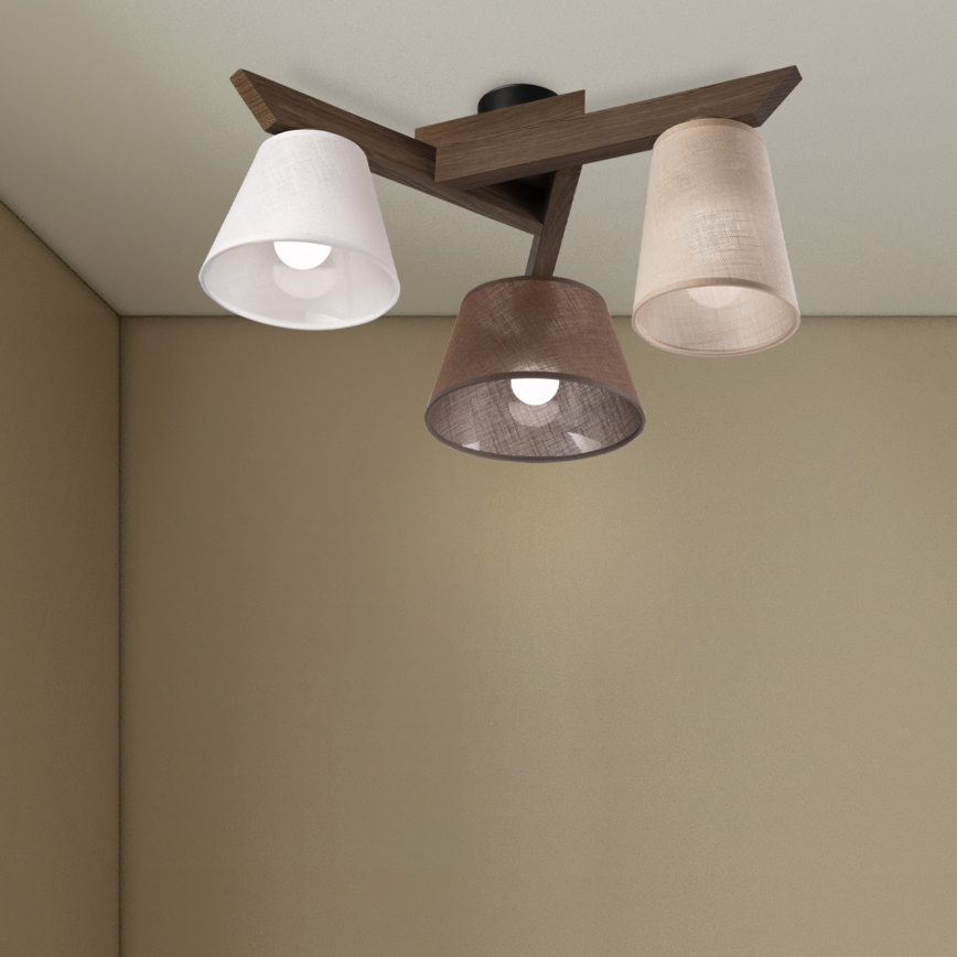Brilagi - LED  Lestenec ANTHONY 3xE14/40W/230V hrast oreh