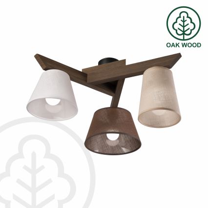 Brilagi - LED  Lestenec ANTHONY 3xE14/40W/230V hrast oreh