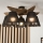 Brilagi - LED  Lestenec ANTHONY 5xE14/40W/230V hrast oreh/črna