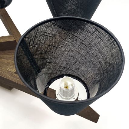 Brilagi - LED  Lestenec ANTHONY 5xE14/40W/230V hrast oreh/črna
