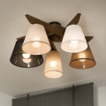Brilagi - LED  Lestenec ANTHONY 5xE14/40W/230V hrast oreh