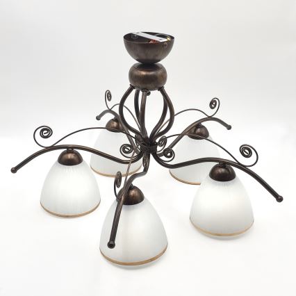 Brilagi - LED Lestenec ANTICO 5xE27/60W/230V bronasta patina