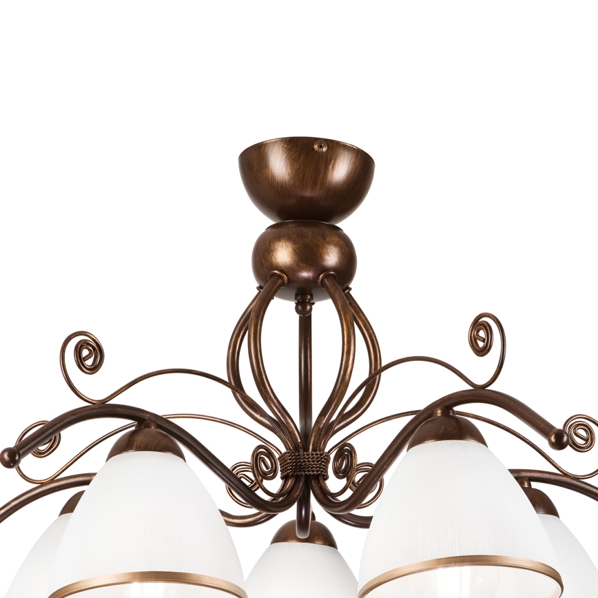 Brilagi - LED Lestenec ANTICO 5xE27/60W/230V bronasta patina