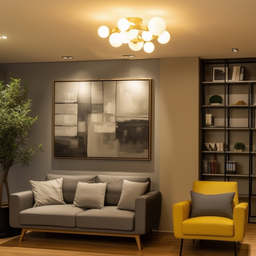 Brilagi - LED Lestenec MILLA 10xG9/3W/230V zlata/bela