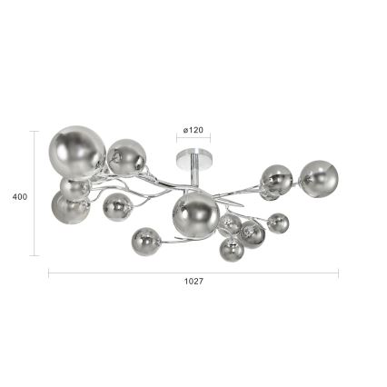 Brilagi - LED Lestenec MISTEL 15xG9/3W/230V sijajni krom/dimna