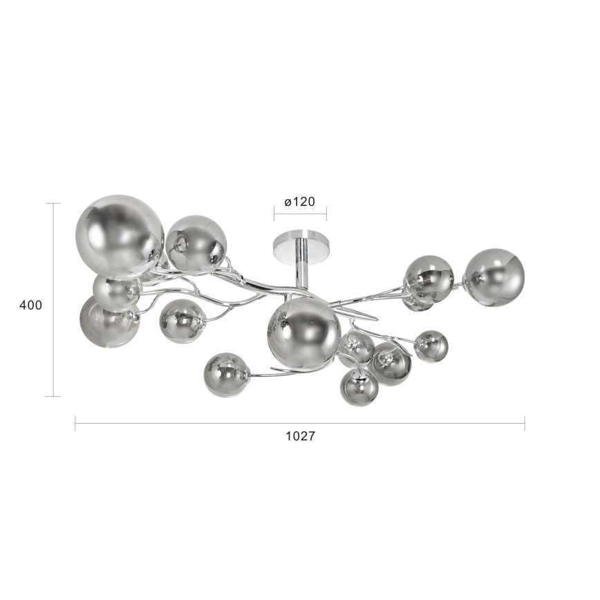 Brilagi - LED Lestenec MISTEL 15xG9/3W/230V sijajni krom/dimna