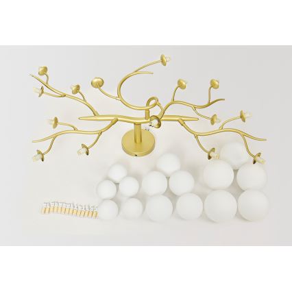 Brilagi - LED Lestenec MISTEL 15xG9/3W/230V zlata/bela