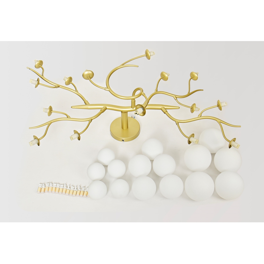 Brilagi - LED Lestenec MISTEL 15xG9/3W/230V zlata/bela