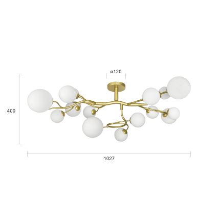 Brilagi - LED Lestenec MISTEL 15xG9/3W/230V zlata/bela