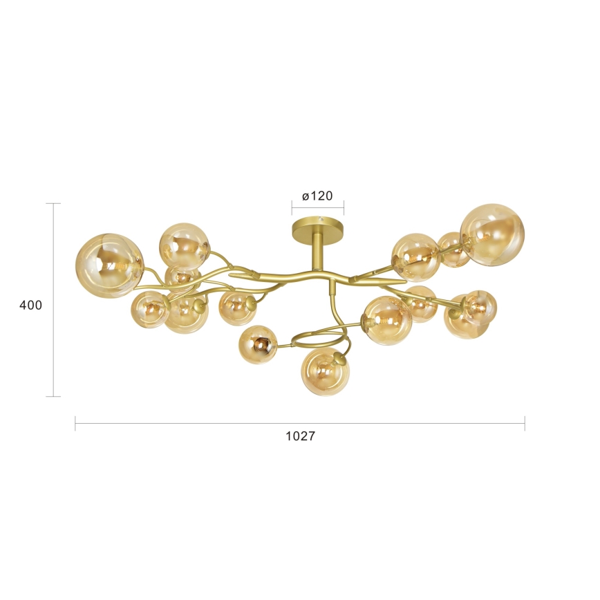 Brilagi - LED Lestenec MISTEL 15xG9/3W/230V zlata