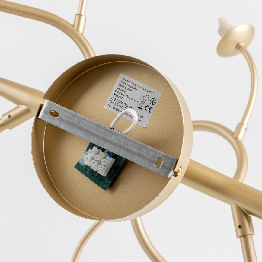 Brilagi - LED Lestenec MISTEL 15xG9/3W/230V zlata