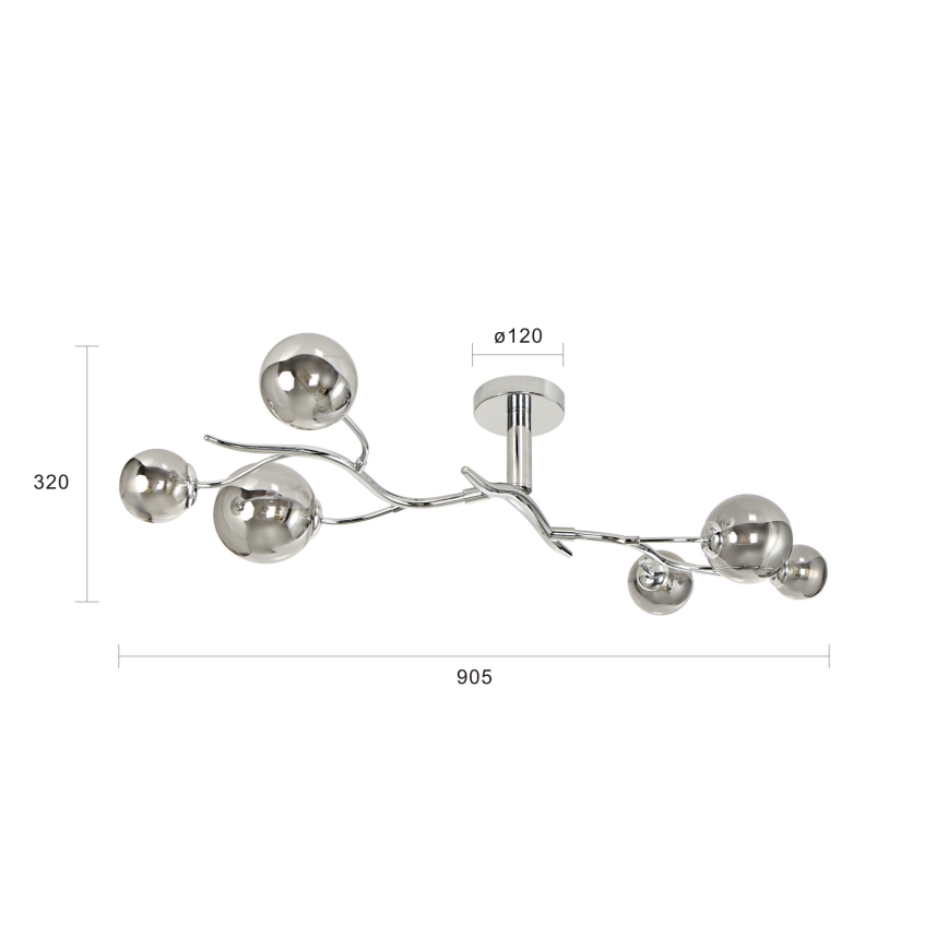 Brilagi - LED Lestenec MISTEL 6xG9/3W/230V sijajni krom/dimna