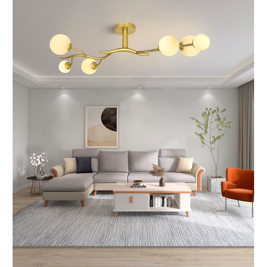 Brilagi - LED Lestenec MISTEL 6xG9/3W/230V zlata/bela