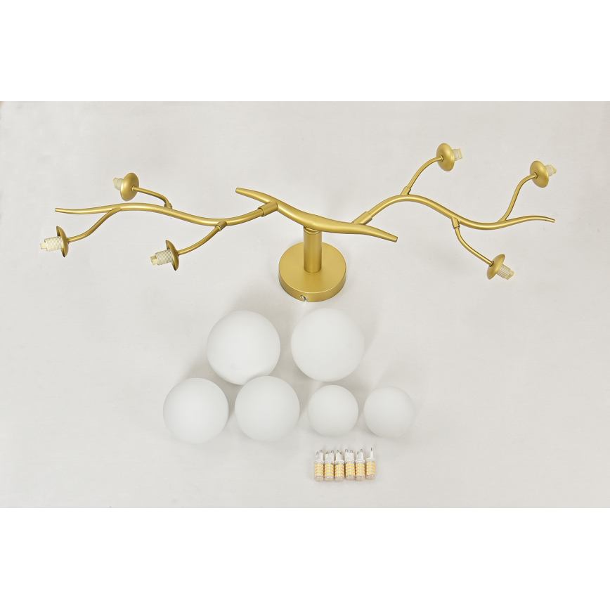 Brilagi - LED Lestenec MISTEL 6xG9/3W/230V zlata/bela