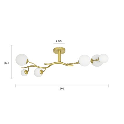Brilagi - LED Lestenec MISTEL 6xG9/3W/230V zlata/bela