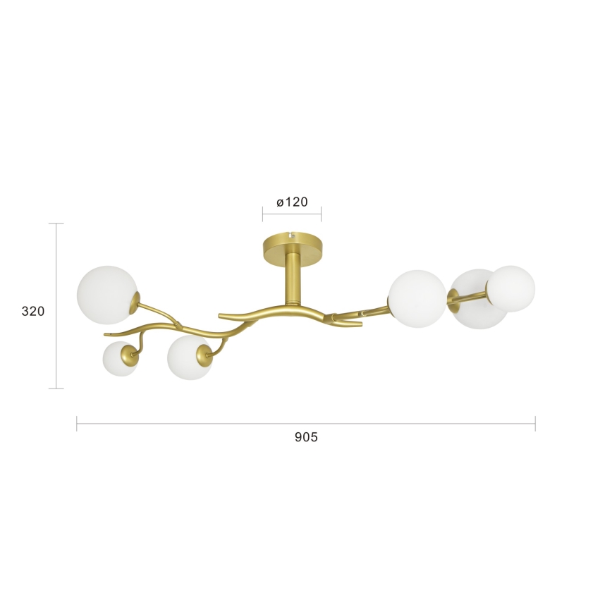 Brilagi - LED Lestenec MISTEL 6xG9/3W/230V zlata/bela