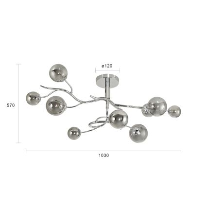 Brilagi - LED Lestenec MISTEL 9xG9/3W/230V sijajni krom/dimna
