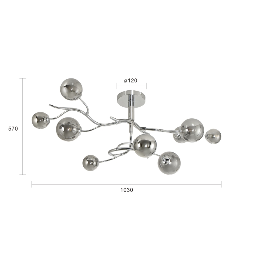 Brilagi - LED Lestenec MISTEL 9xG9/3W/230V sijajni krom/dimna