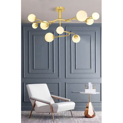 Brilagi - LED Lestenec MISTEL 9xG9/3W/230V zlata/bela