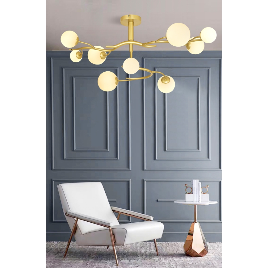Brilagi - LED Lestenec MISTEL 9xG9/3W/230V zlata/bela
