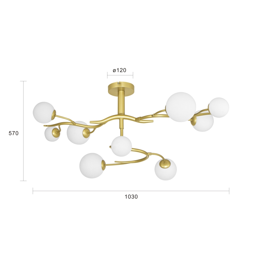 Brilagi - LED Lestenec MISTEL 9xG9/3W/230V zlata/bela