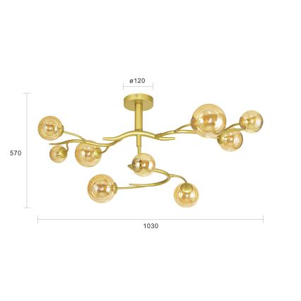 Brilagi - LED Lestenec MISTEL 9xG9/3W/230V zlata