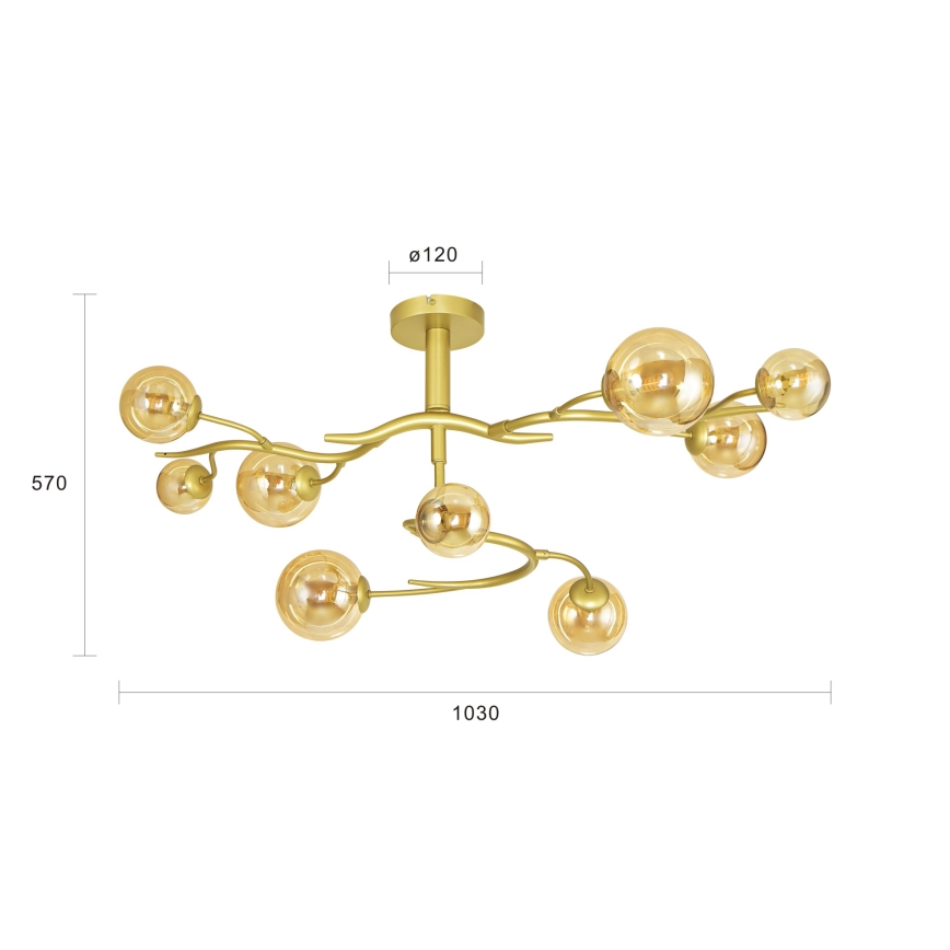 Brilagi - LED Lestenec MISTEL 9xG9/3W/230V zlata