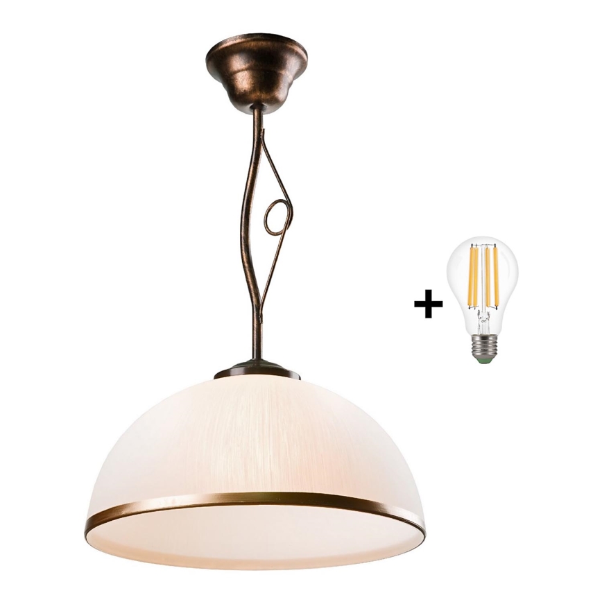 Brilagi - LED Lestenec na drogu ANTICO 1xE27/60W/230V bronasta patina